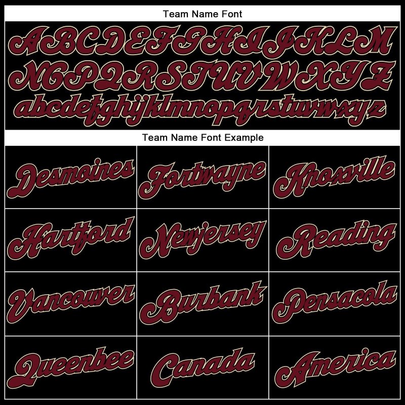 Men's Custom Black Crimson-Khaki Authentic Baseball Jersey