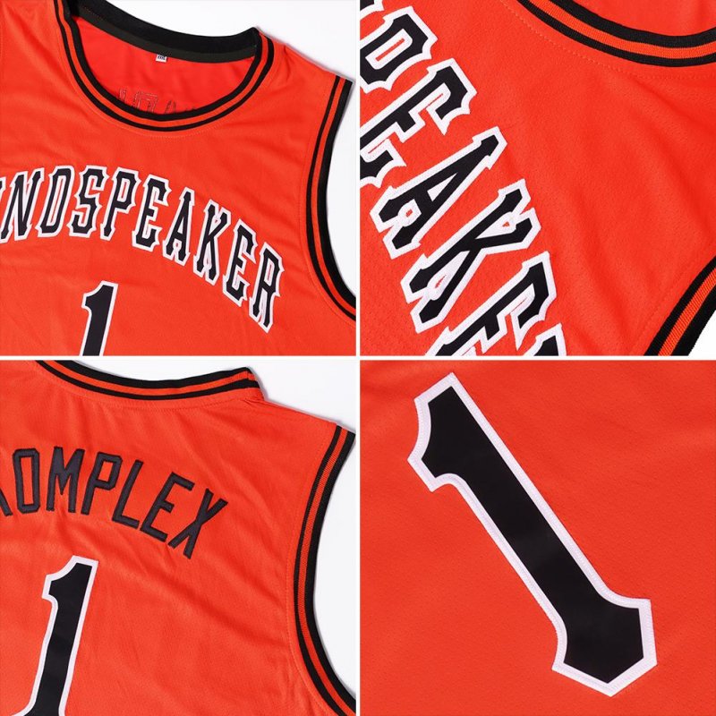 Men's Custom Orange Navy-White Authentic Throwback Basketball Jersey